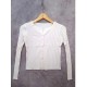 Cardigan Putih Rib