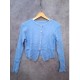 Cardigan Biru Crop Slim