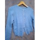 Cardigan Biru Crop Slim