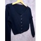 Cardigan Hitam Crop V