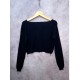 Cardigan Hitam Crop V