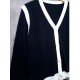 Cardigan List Putih