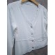 Cardigan Putih Kancing