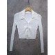 Cardigan Putih Kerah