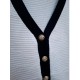 Cardigan List Hitam