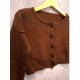 Cardigan Crop Coklat