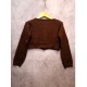 Cardigan Crop Coklat